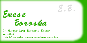 emese boroska business card